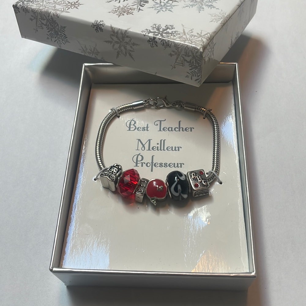 Best teacher charm bracelet